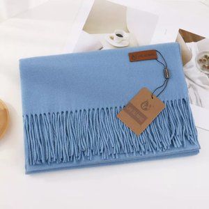 Cashmere Feel Solid Scarf, Luxurious Long Extra Large Women Men shawl